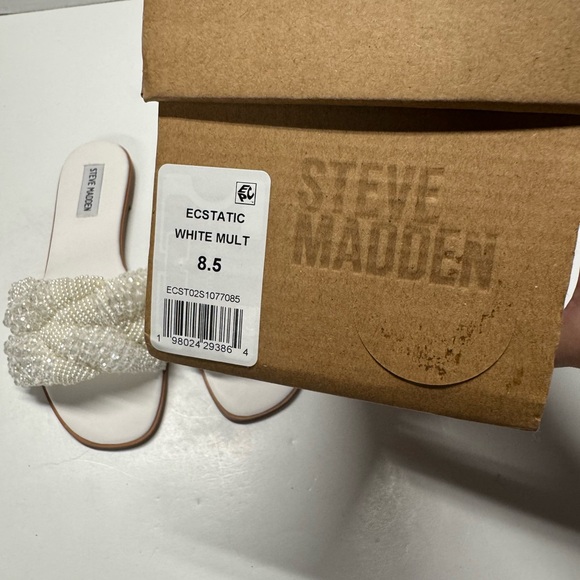 Steve Madden | Ecstatic Embellished Sandal In White Multi - New With Box - Picture 11 of 12